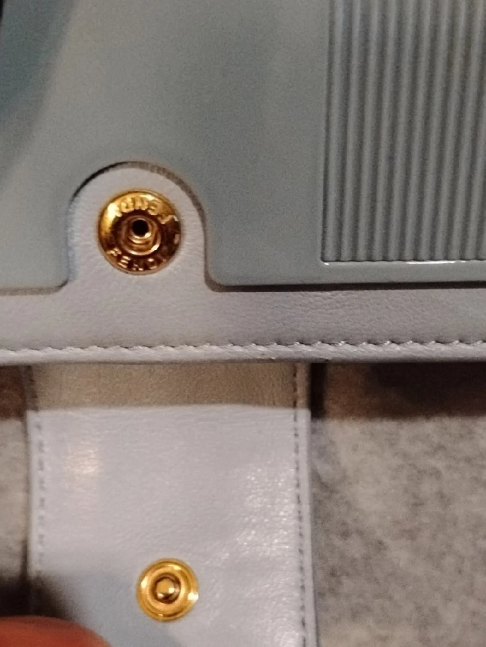 Fendi X Chavos Stain Metal iPhone Case Powder Blue. - Picture 3 of 8